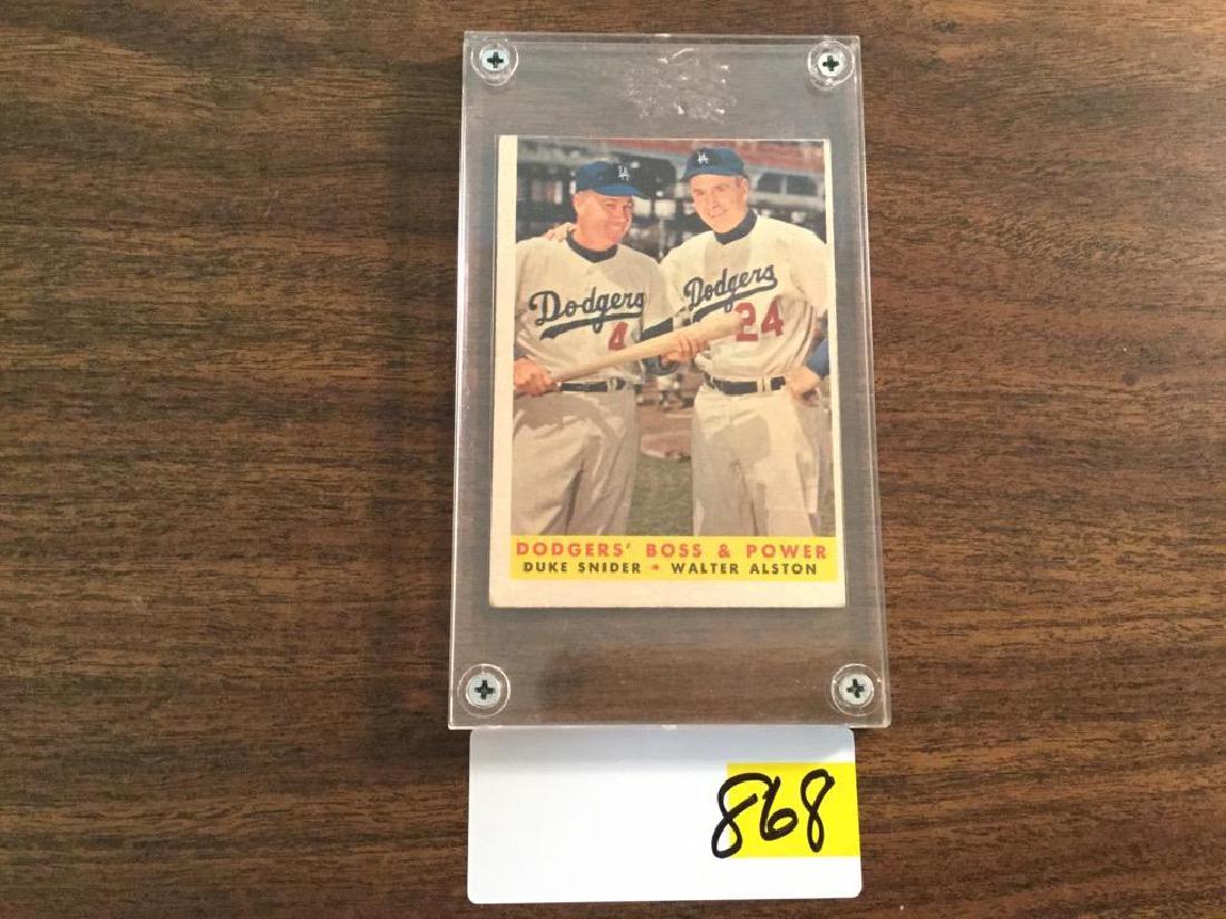 1958 TOPPS DODGERS DUKE SNIDER WALTER ALSTON (1 of 2)