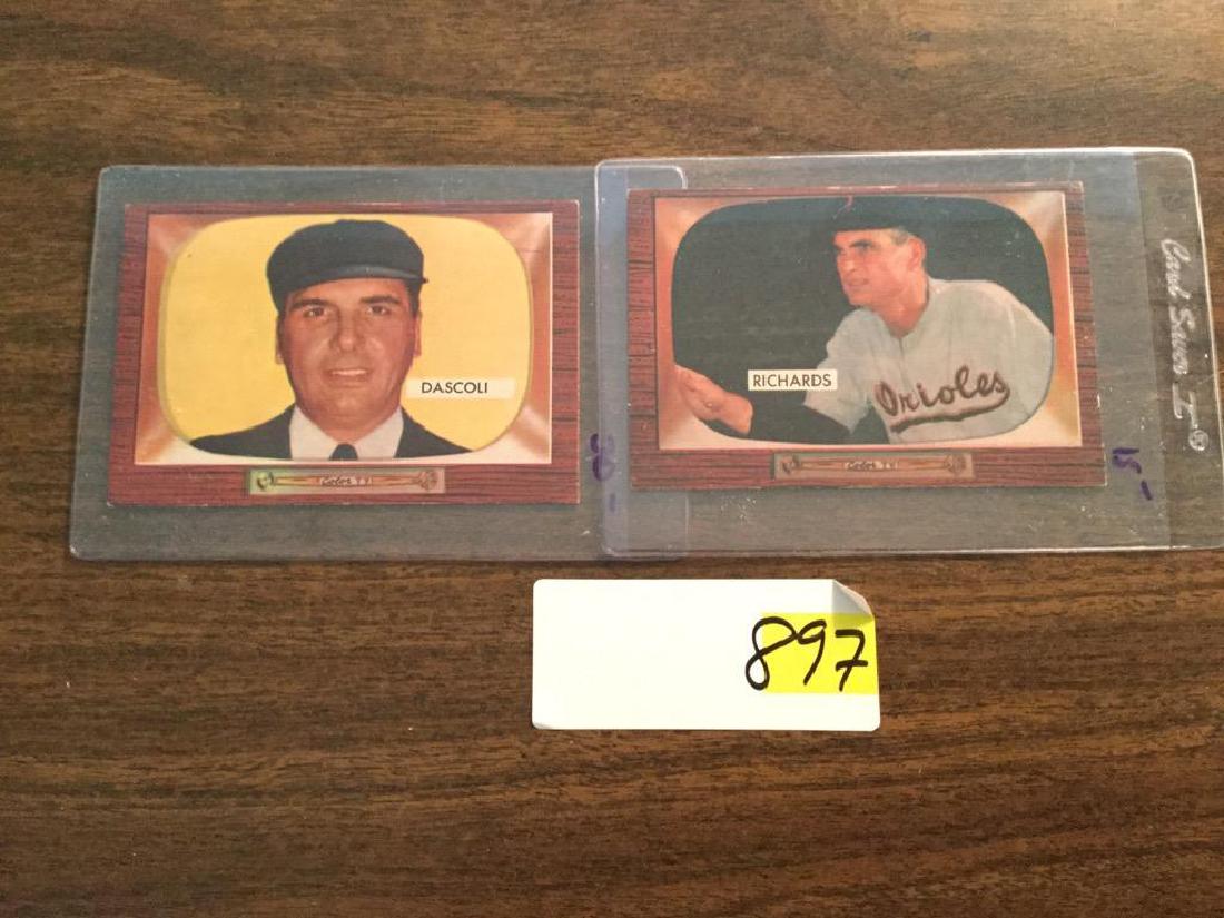 1955 BOWMAN VINTAGE LOT OF 2. WITH UMPIRE CARD (1 of 2)