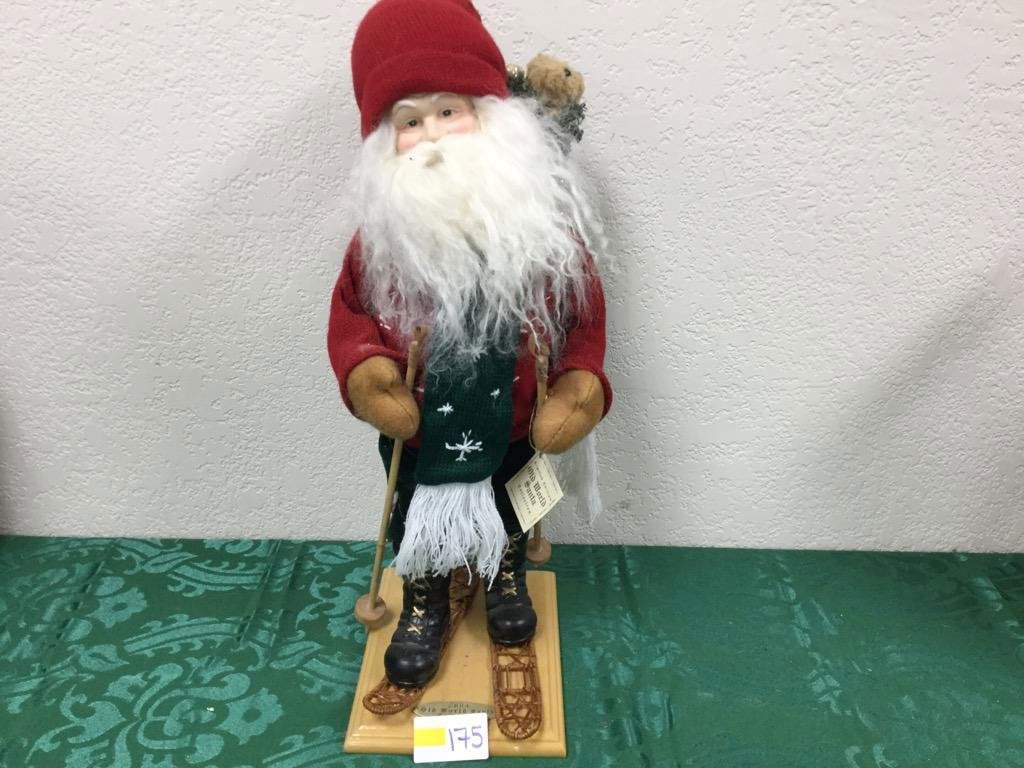 18" 2004 Old World Santa Collection Santa on Skis (1 of 3)