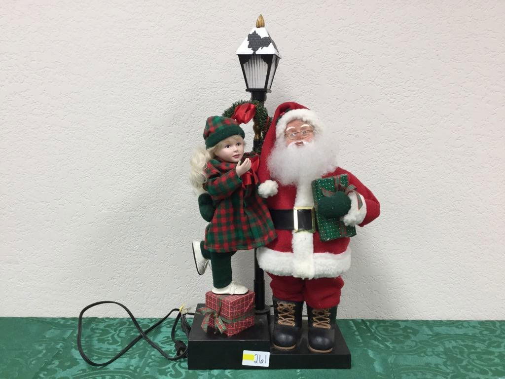 27.5" Animated Lighted Santa and Little Girl - Working (1 of 4)