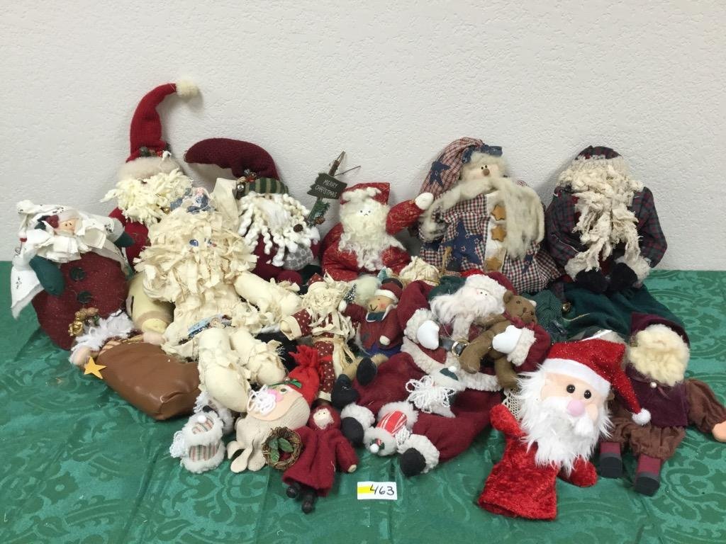 Large Lot of Santa Claus Plush - For One Money: Large Lot of Santa Claus Plush - For One Money