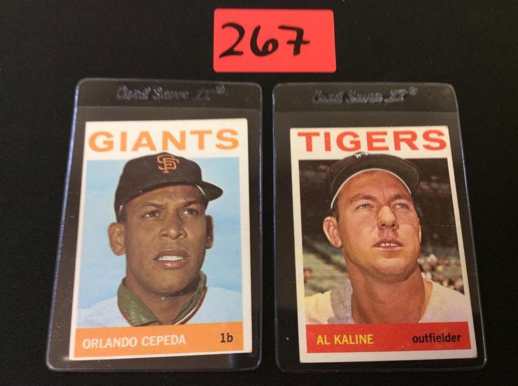 1964 Topps Number 250 Al Kaline and Number 390 Orlando (1 of 2)