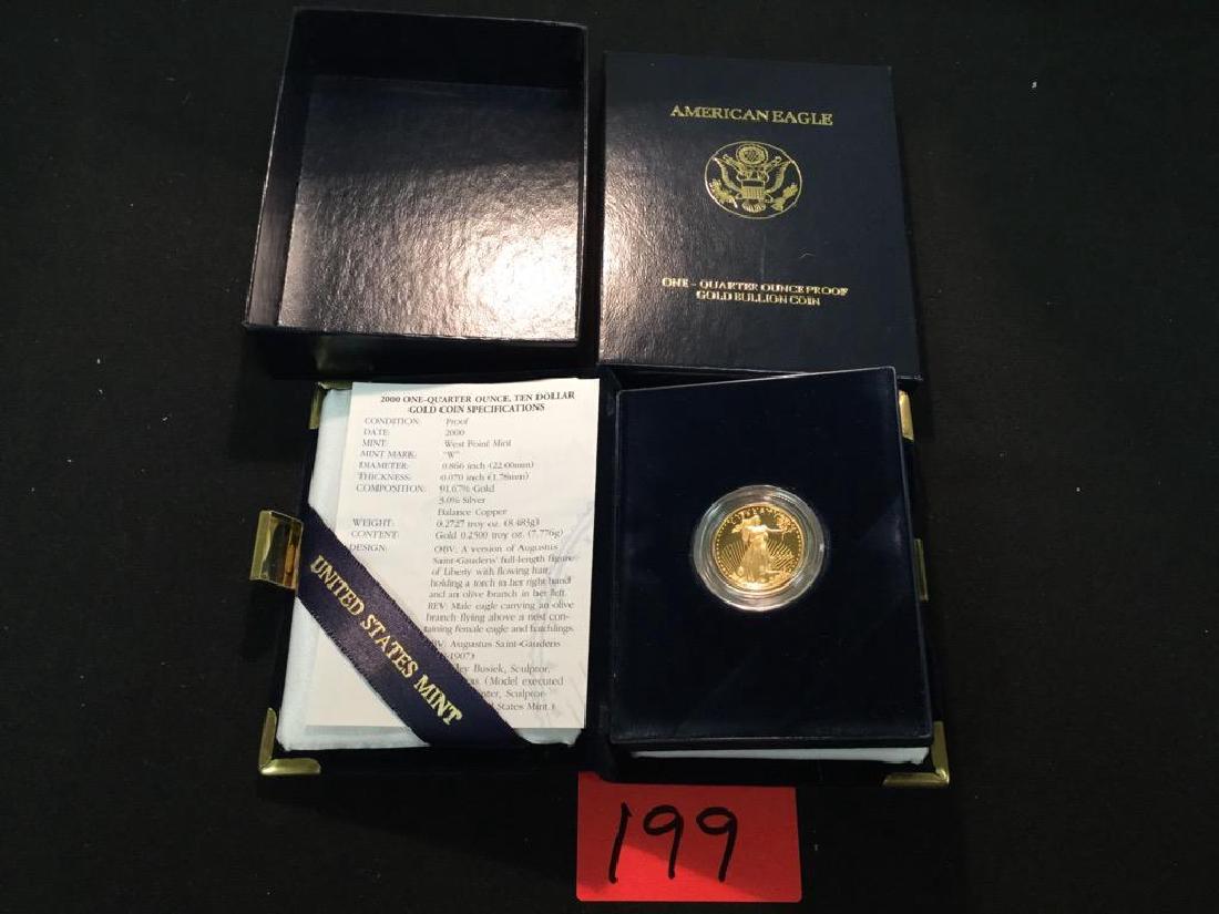 2000 ONE-QUARTER OZ. TEN DOLLAR GOLD COIN COA (1 of 2)
