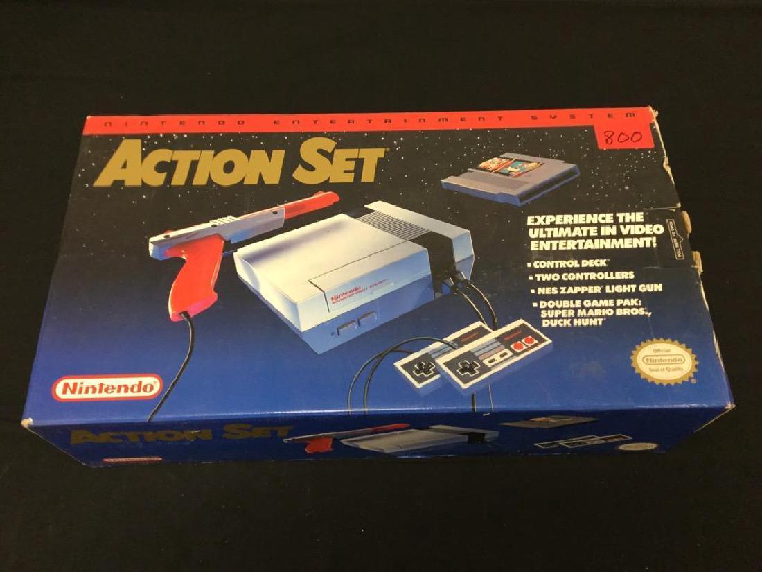 Nintendo Action Set, Gray Box. Control Deck, Books and (1 of 3)