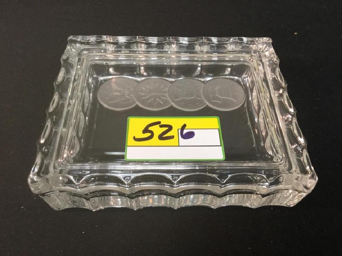 VINTAGE FOSTORIA COIN GLASS "CRYSTAL"  CIGARETTE BOX 5 (1 of 4)
