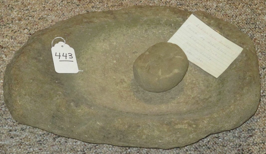 Mort/Pestle: 15" x 12" mortar and pestle with tag