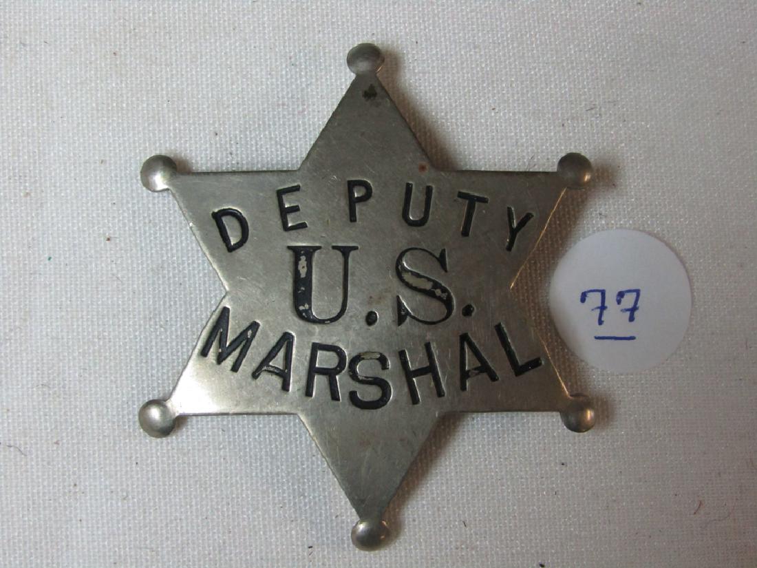 Badge: Deputy US Marshal, 6 point star, Allen Stamp & Seal Co. Kansas City