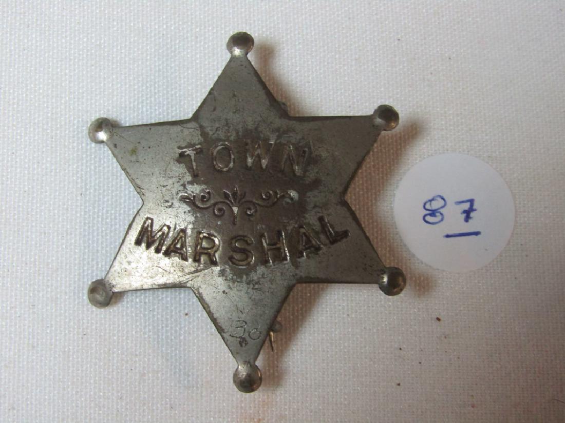Badge: Town Marshal, 6 point star, St. paul Stamp Works