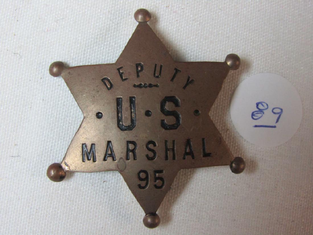 Badge: Deputy US Marshal 95, 6 point star