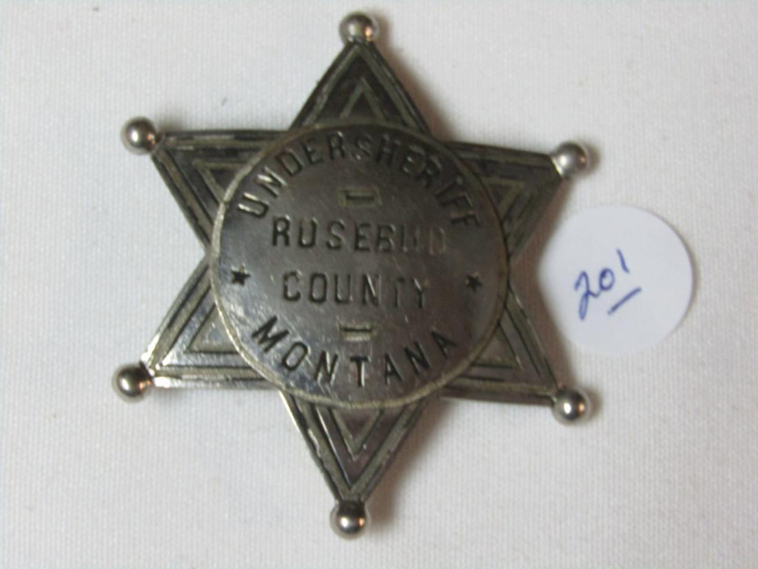 Badge: Under Sheriff, Rosebud Co. Montana, 6 point star
