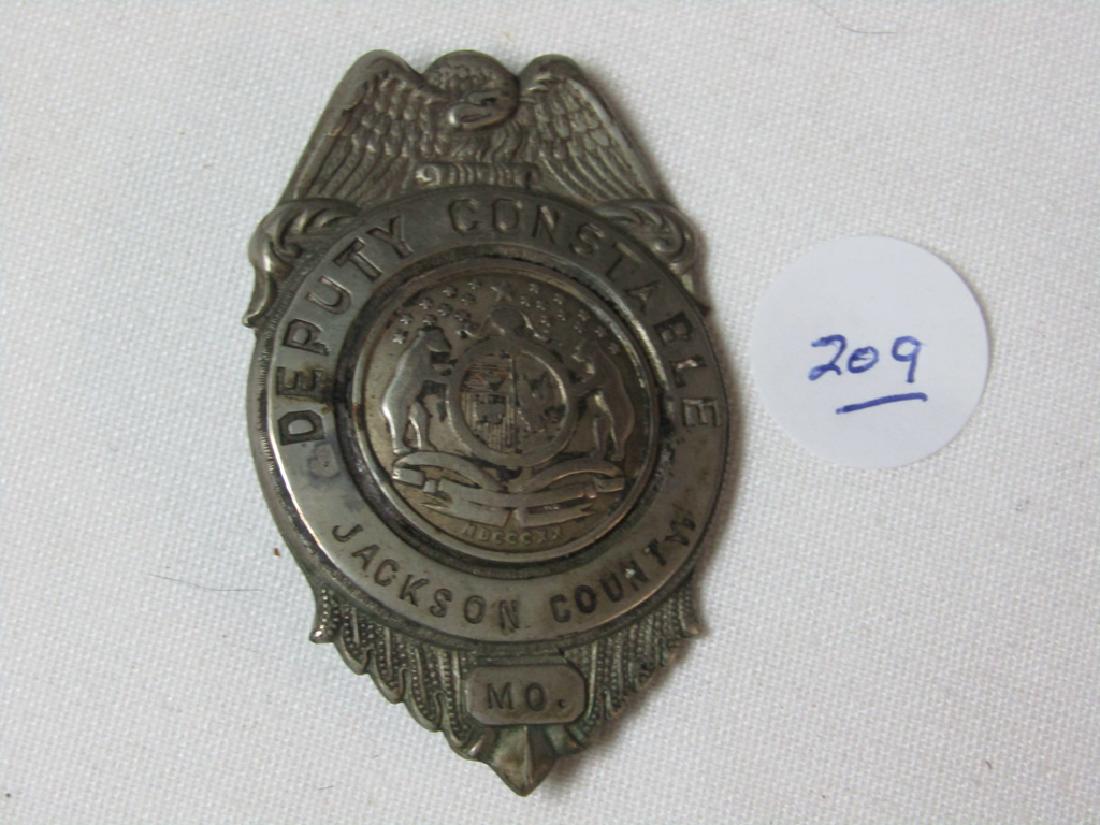 Badge: Deputy Constable Jackson Co. Mo. Eagle and shield