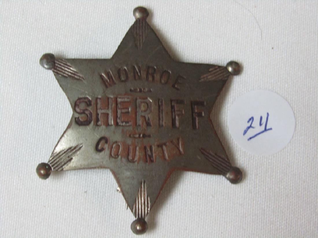 Badge: Sheriff Monroe County, 6 point star