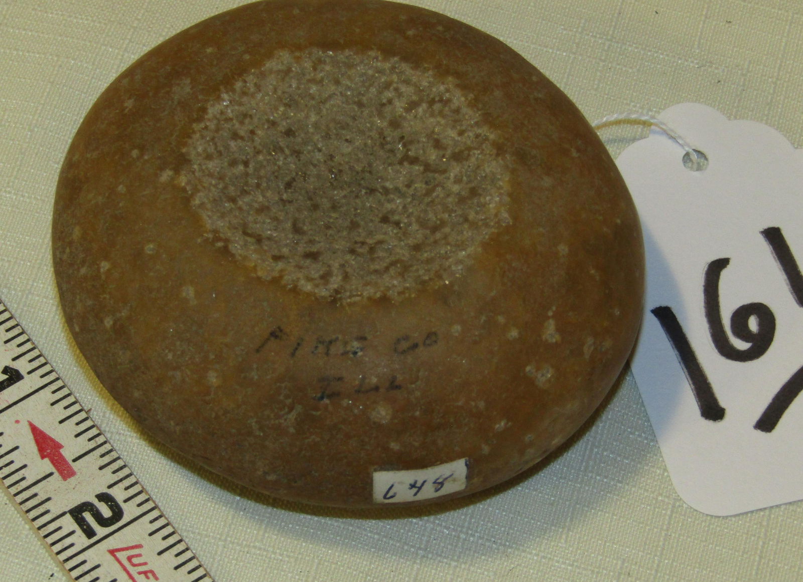 3 1/4" Discoidal: 3 1/4" x 1 1/4" discoidal, Pike Co. Illinois