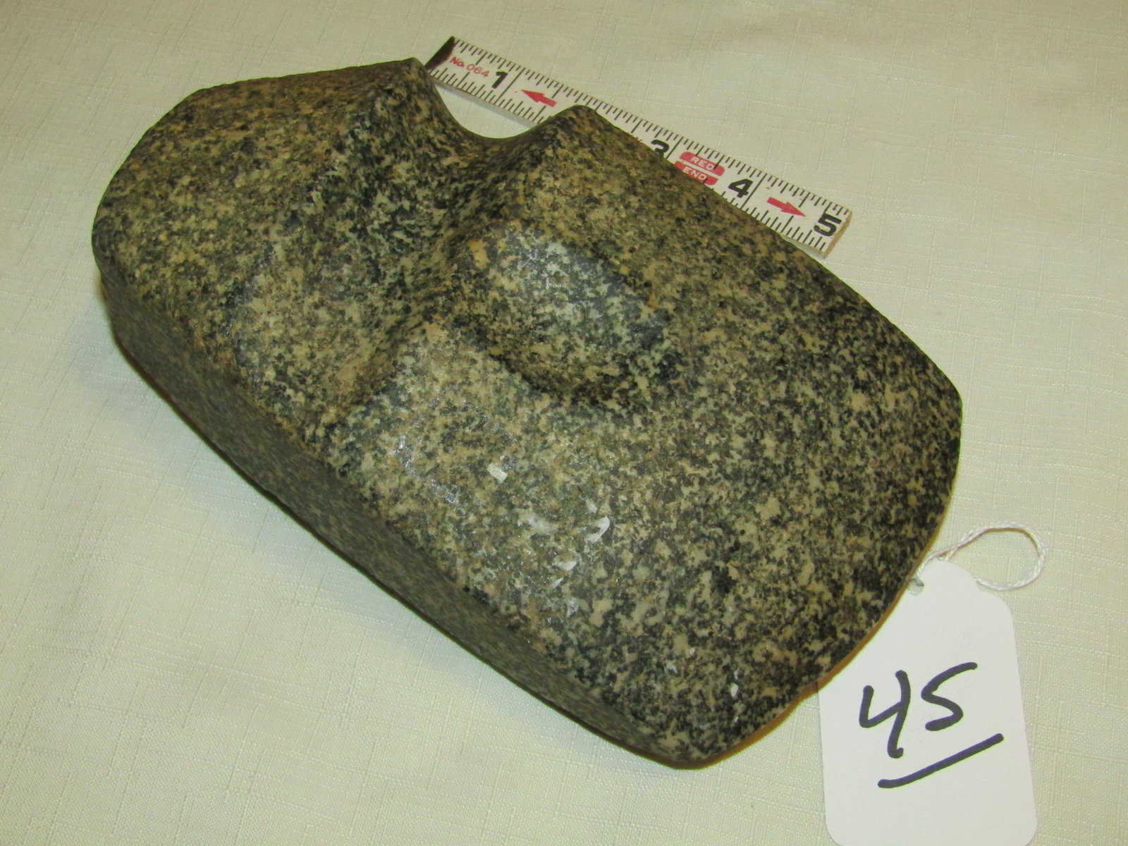 (?) Axe: Large 7 3/4" axe, 3/4 raised slant groove, marked Callaway Co. Missouri, ex. Buell