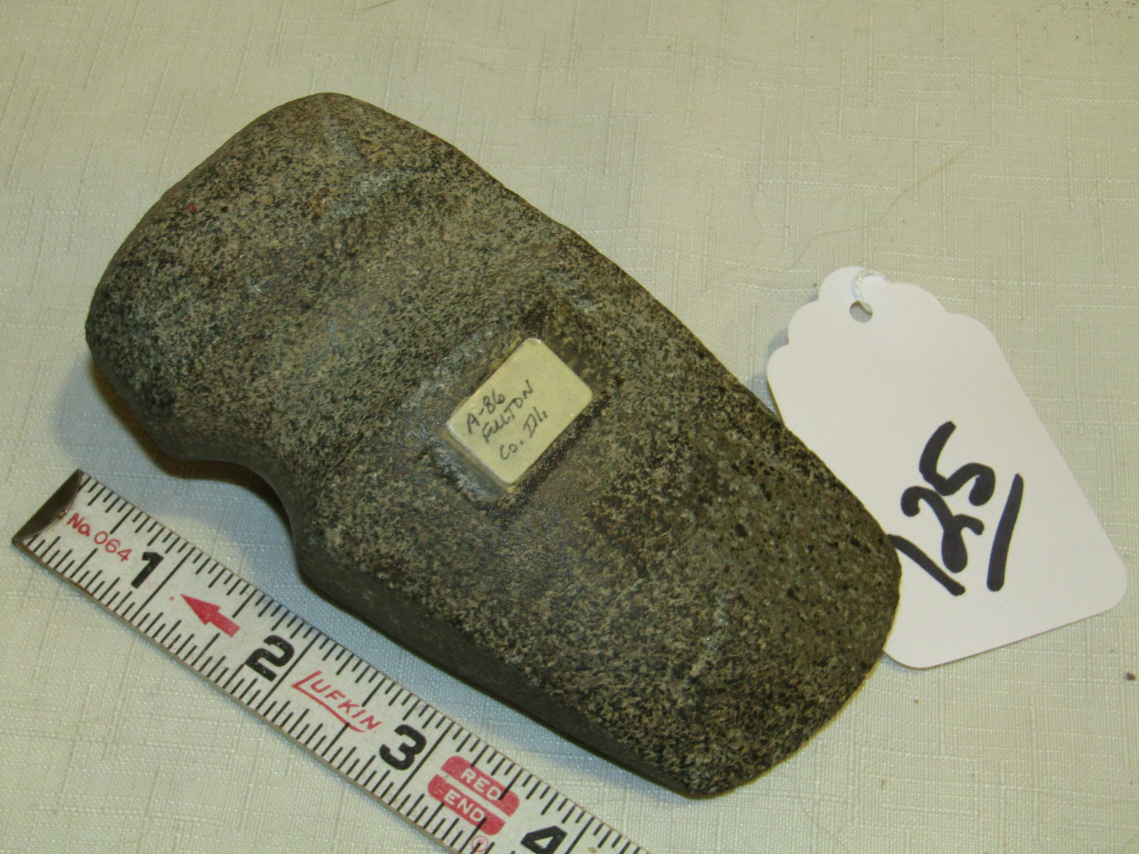 Axe: 5" axe, 3/4 groove, Fulton Co. Illinois