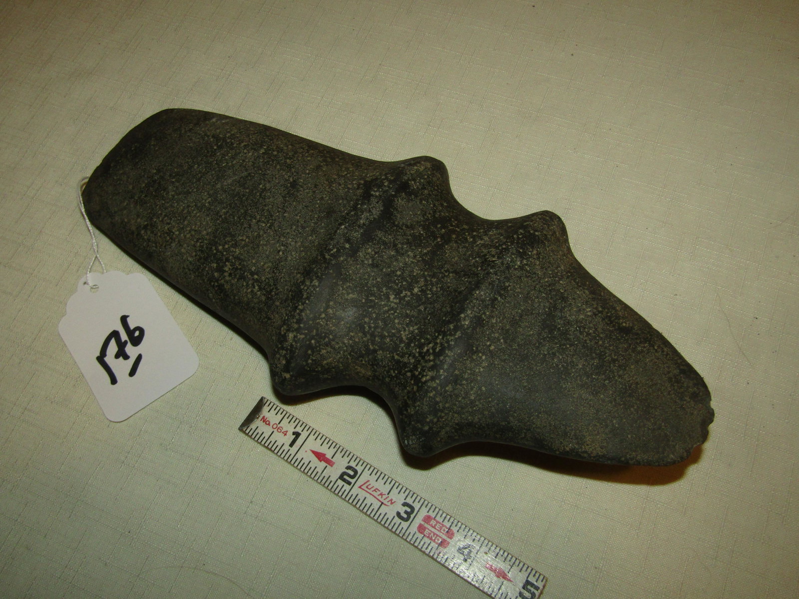(?) Axe: Large 11" Michigan barbed axe,