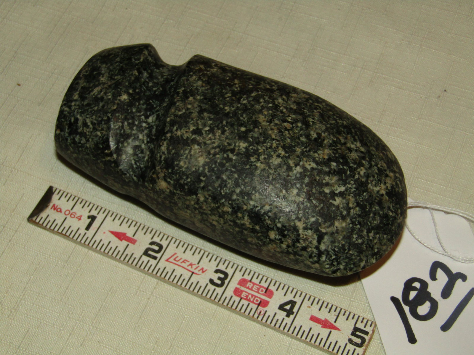 Axe: 5" 3/4 slant groove axe, wapello Co. Iowa150