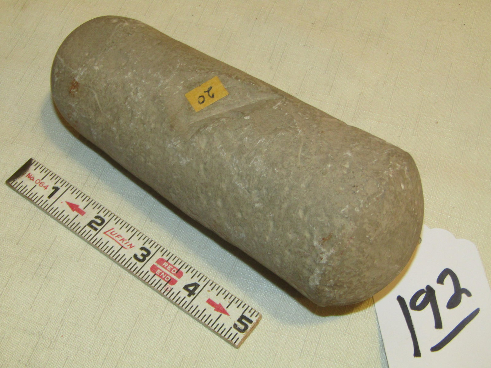 Pestle: 6 1/2" pestle, dual ends, Jackson co. Iowa