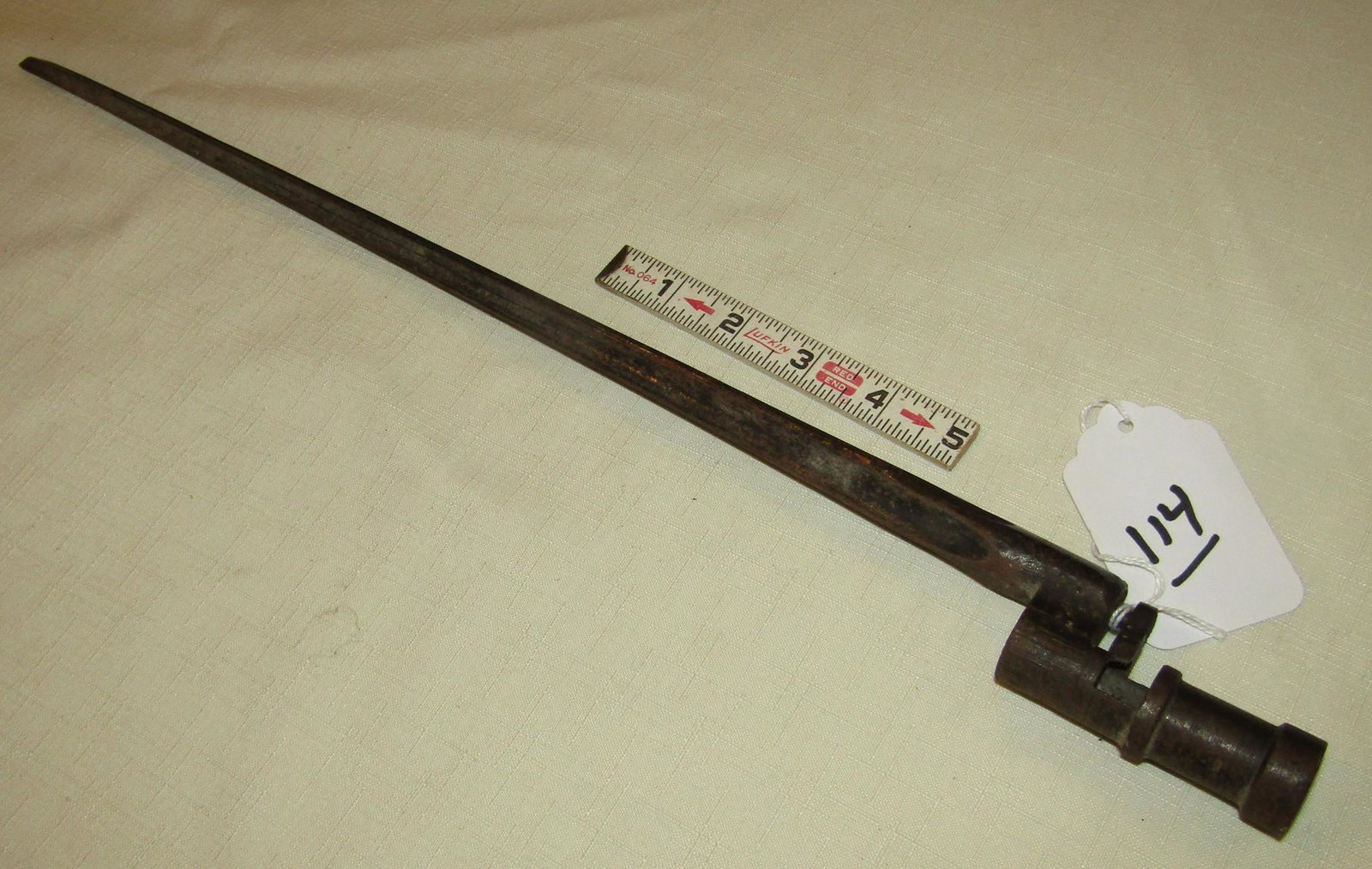 Bayonet: 20" Indian War bayonet, marked 1870