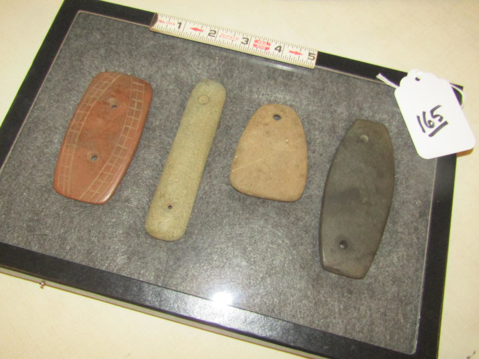 Gorgets,pendant: Riker with 3 gorgets and 1 pendant