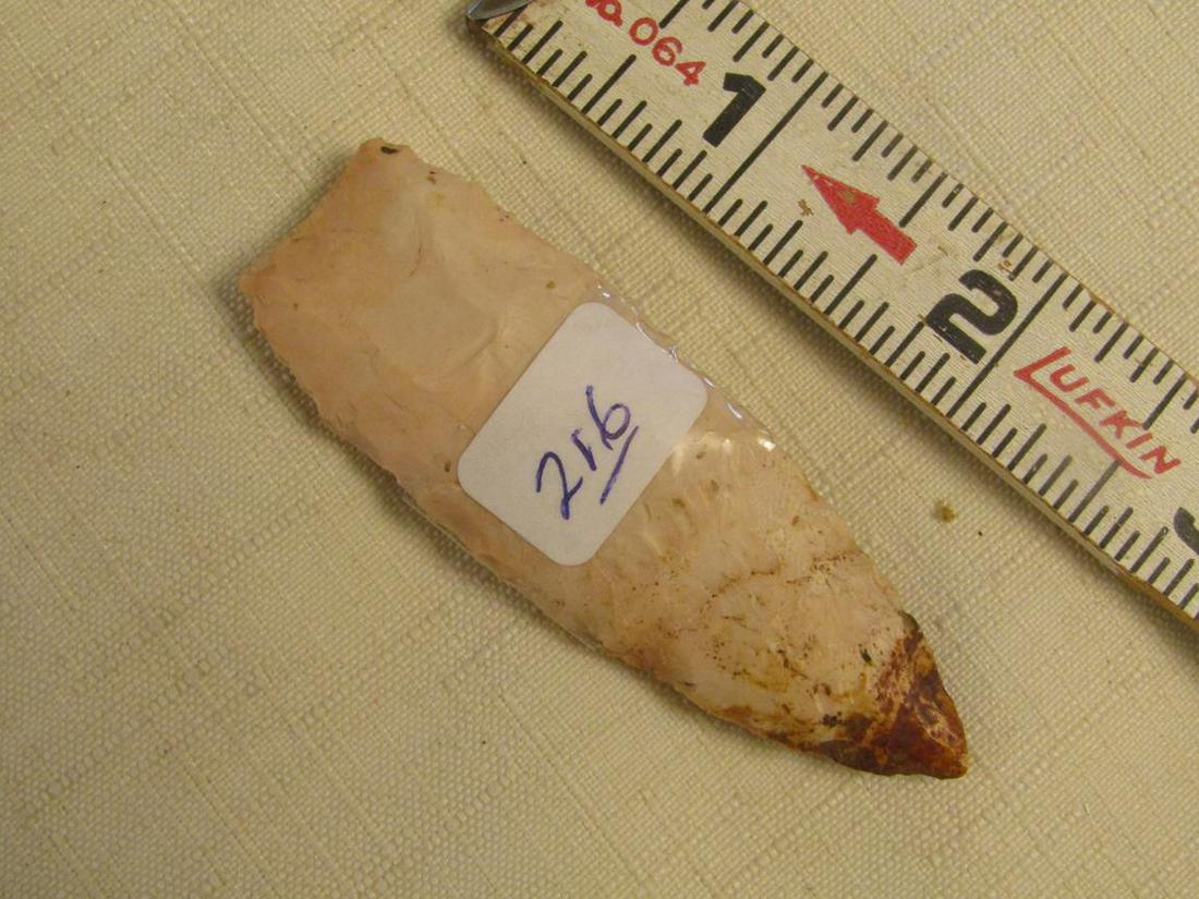 2 3/4" fluted Clovis point Nov 17, 2022 Midwest Auctions in IA