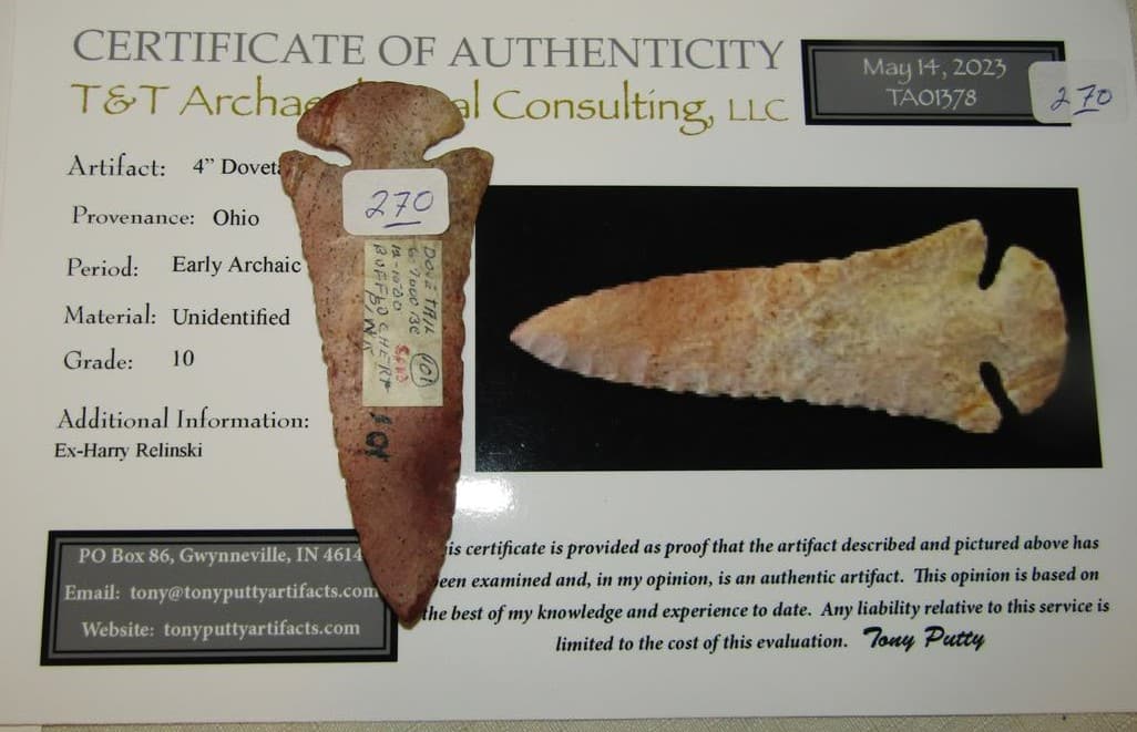 COA dovetail: Purty coa 4" dovetail, Ohio