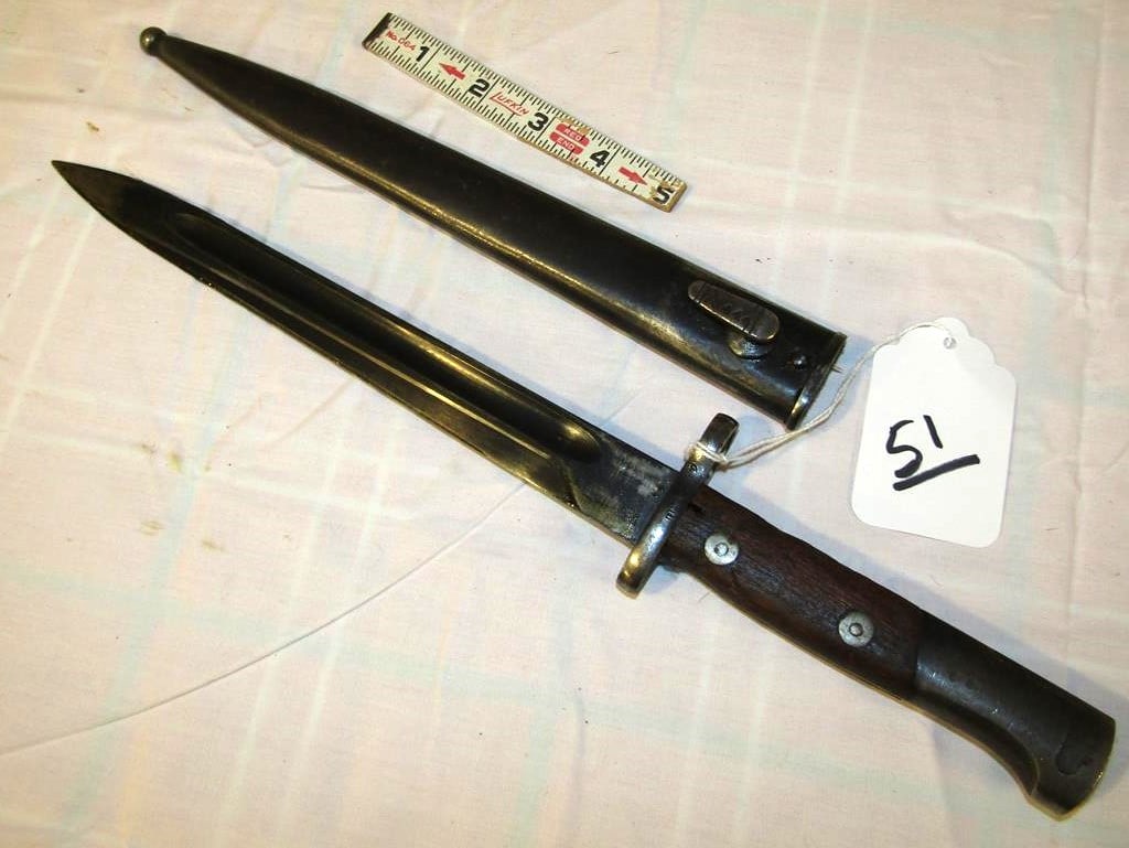 Bayonet: 15" bayonet Paeyseth #15580 with scabbard