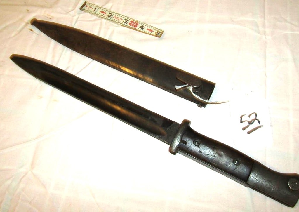 Bayonet: 14" bayonet (broken point) with 73444 scabbard