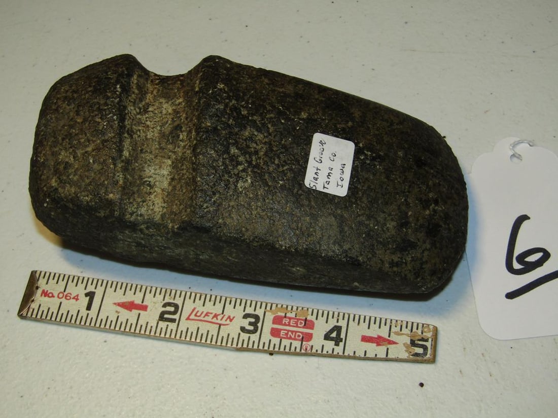 Axe: 5 1/4" slant groove axe, 3/4 groove Tama Iowa