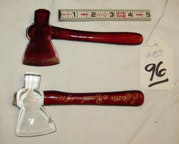 2 glass tomahawks