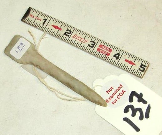 Drill: 4 5/16" flint drill, Stoddard co Missouri, not examined for coa