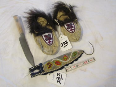 Moccasins, knife case