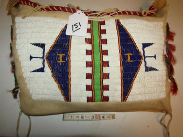 Beaded tipi bag