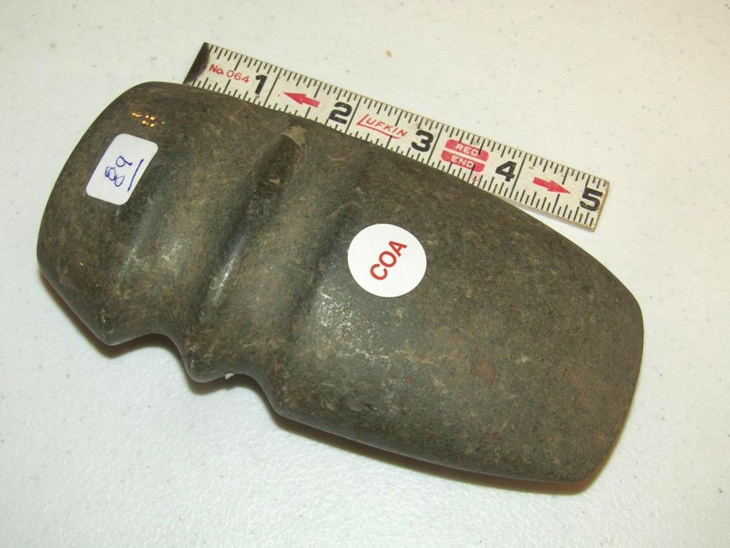 Coa axe: Mather coa 6 1/2" double groove axe, marked Ohio,