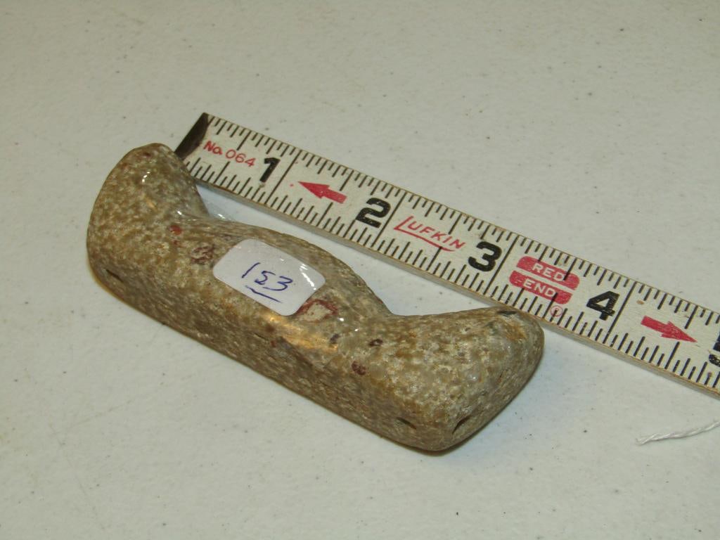 Bar amulet: 3 1/2" brown speckled bar amulet