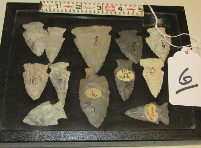 12 points: Display with 12 various type points