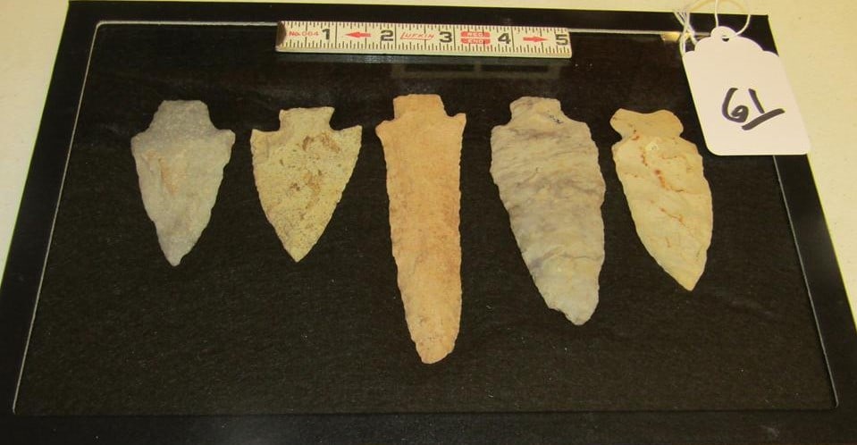 5 points: Display with 5 various points, largest 5"