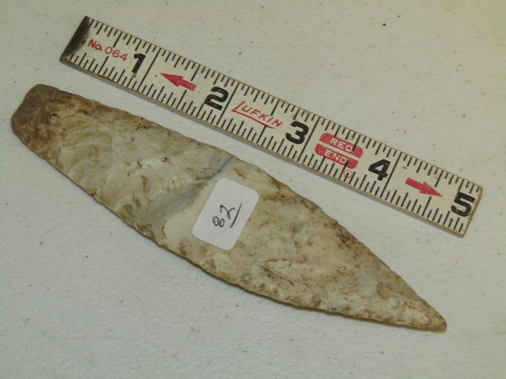 Point: 5 3/8" Agate Basin point (not examined for coa)