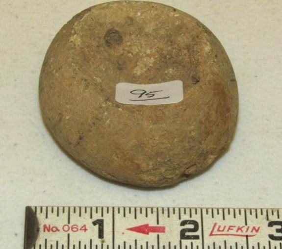 Discoidal: 2" x 1/4" reported from Dave Farm, Lexington Kentucky