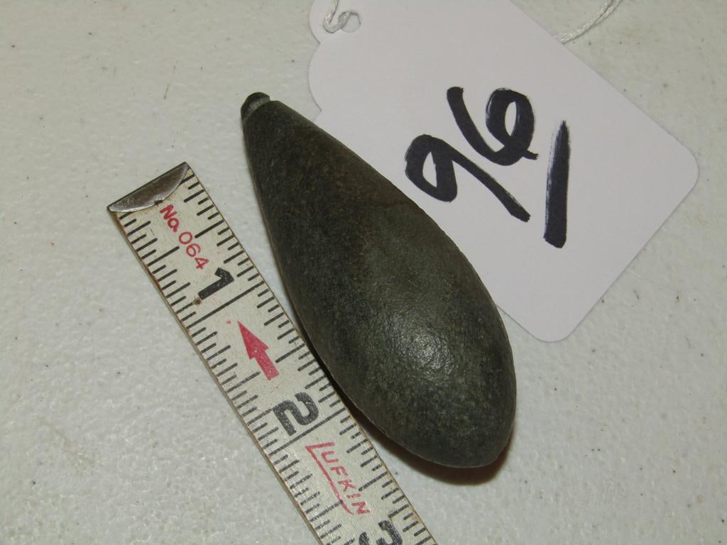 Plummet: 3" stone plummet