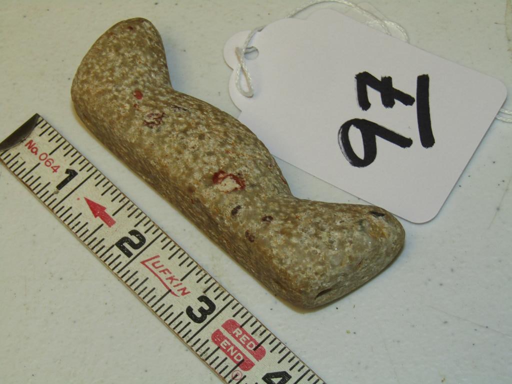 Amulet: 3 1/2" brown speckled amulet(Prottection against evil) , last auction was lot 153
