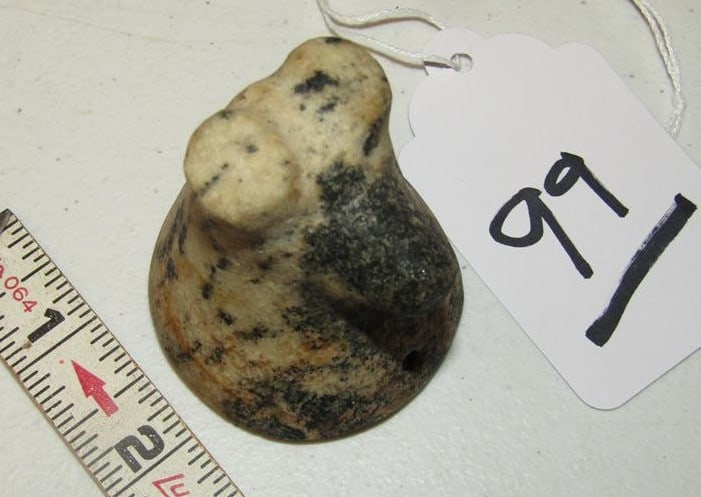 Amulet: 2 1/4" x 2" pophery amulet (protection against evil)