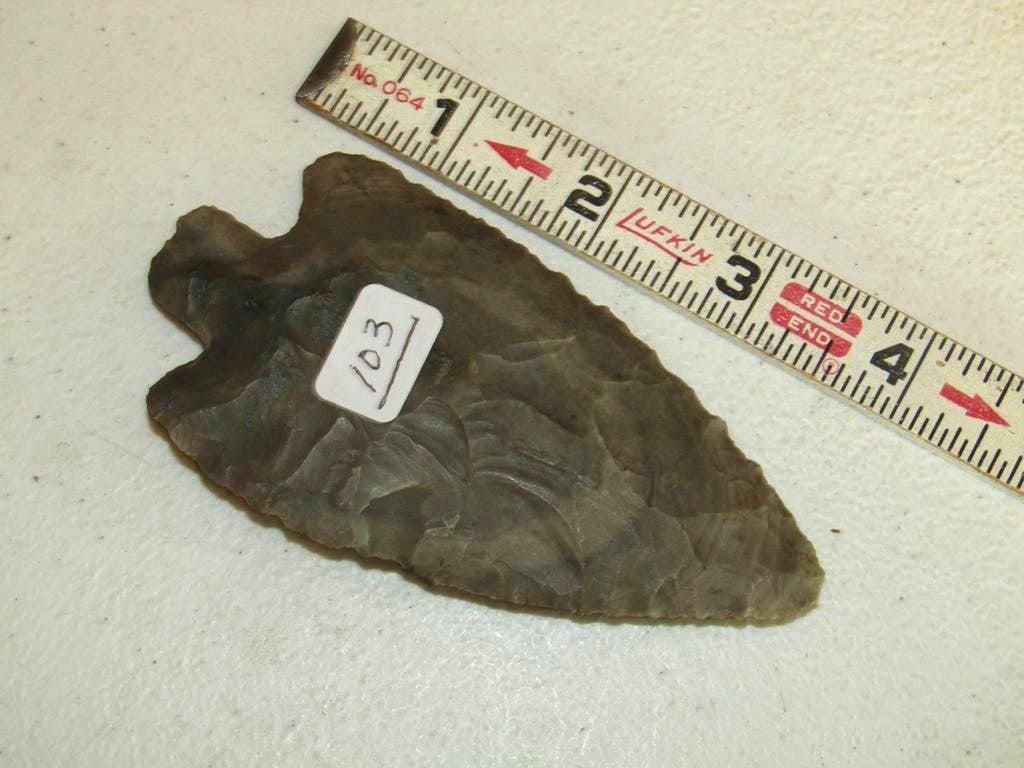 Point: Dark gray 4 1/8" Etley point (not examined for coa)