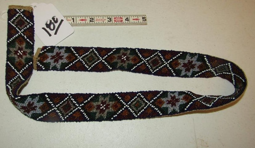 Belt: Great Lakes 28" womans loom beaded belt with clasps, good cond, good cond