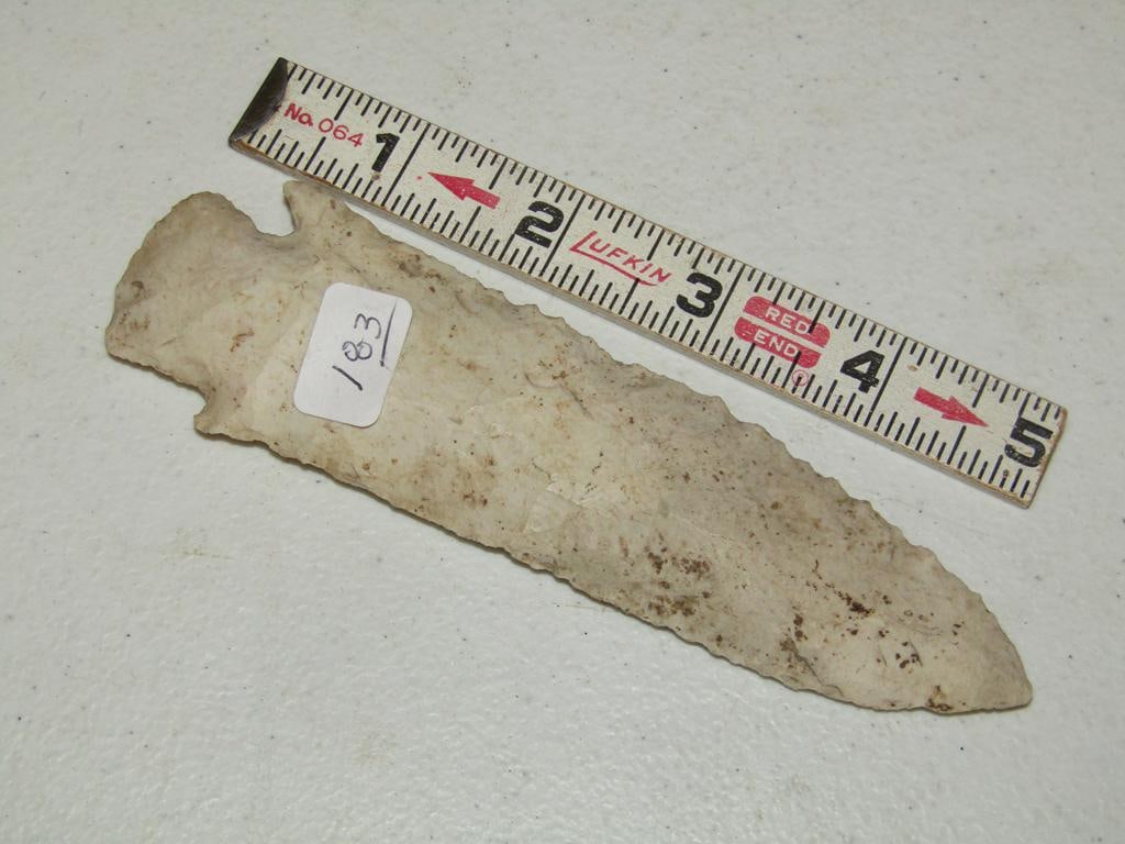 Point: Large 5 5/8" Dovetail pointm, not examined for coa