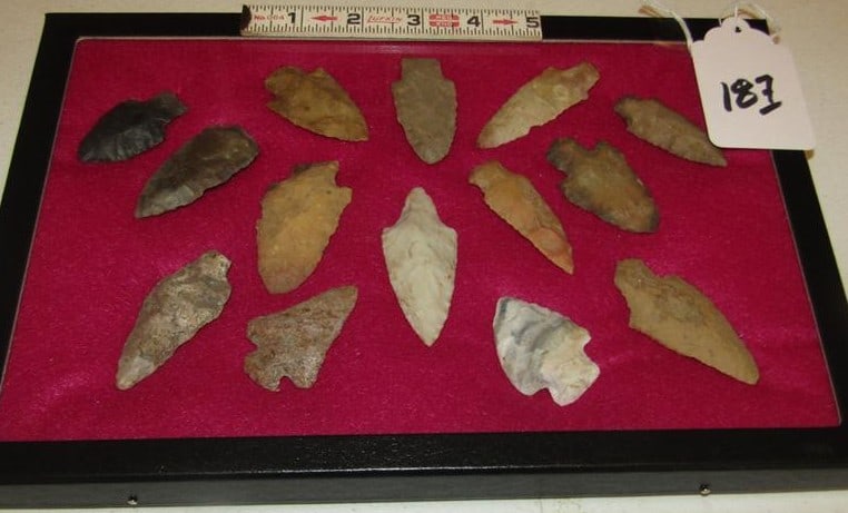 14 points: Display with 14 various points, avg 1 1/2"