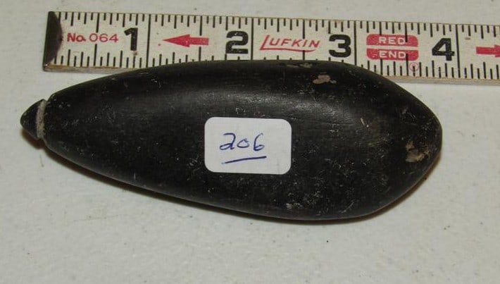 Plummet: 3 3/4" black plummet