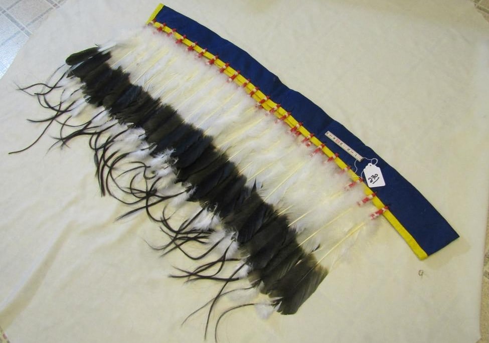 Headdress: Chief's headdress with "legal Eagle" feathers, very good cond, new