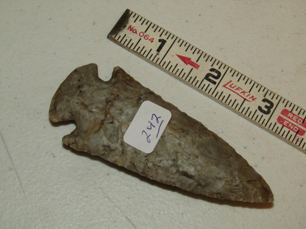 Point: 3 7/8" Gray Dovetail, not examined for coa