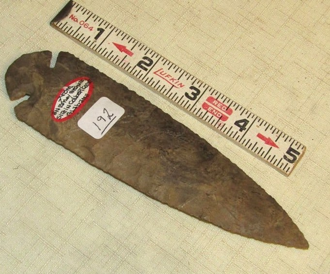 Point: 5 7./8" Dovetail, marked Alabama, not examined for coa